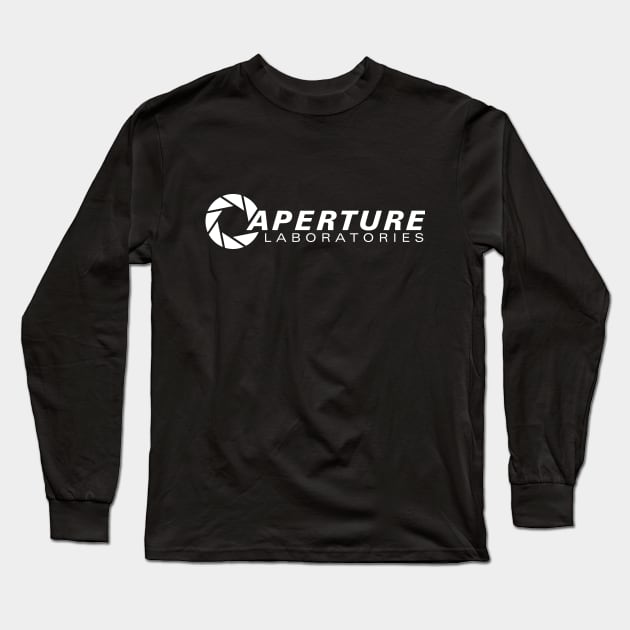 Aperture Laboratories - White Long Sleeve T-Shirt by An_dre 2B